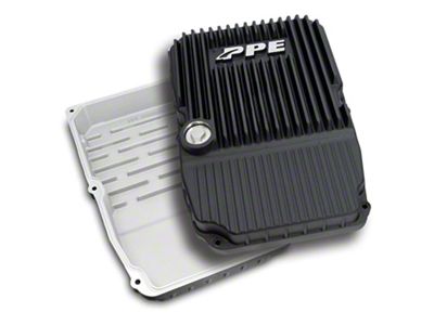 PPE Heavy-Duty Cast Aluminum Transmission Pan; Black (08-14 Challenger w/ Automatic Transmission)