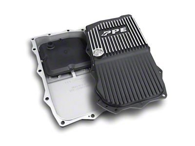 PPE Heavy-Duty Cast Aluminum Transmission Pan; Brushed (15-23 5.7L HEMI, 6.4L HEMI Challenger w/ 8HP70 Transmission)