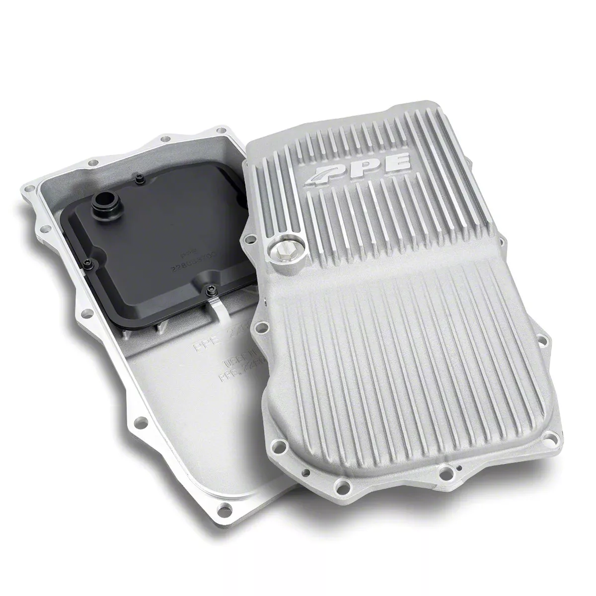 PPE Challenger Heavy-Duty Cast Aluminum Transmission Pan; Raw