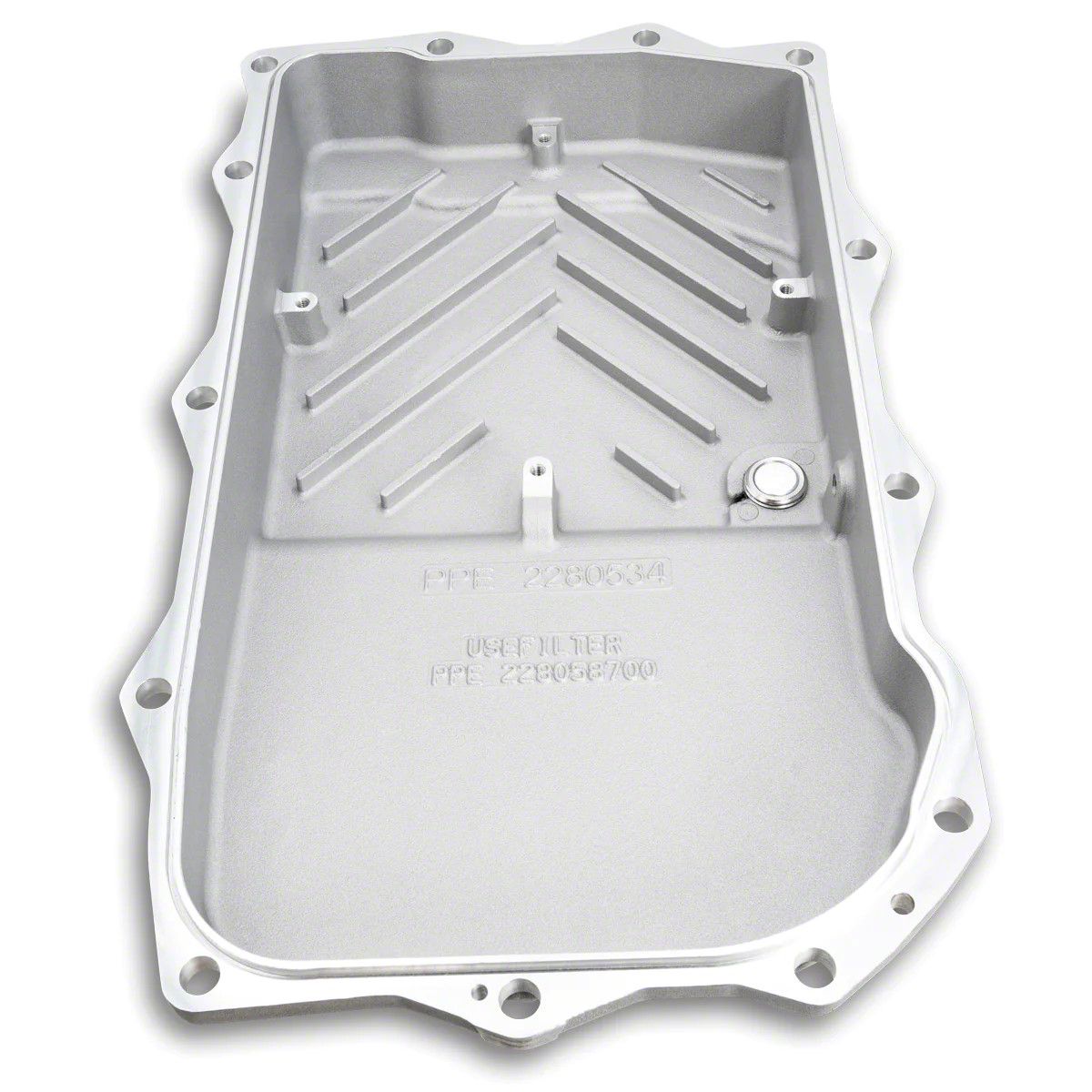 PPE Challenger Heavy-Duty Cast Aluminum Transmission Pan; Raw