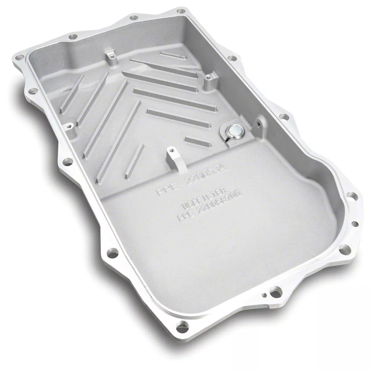 PPE Challenger Heavy-Duty Cast Aluminum Transmission Pan; Raw