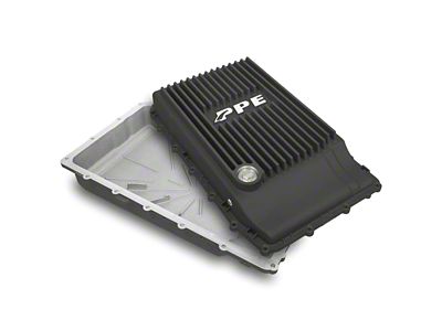 PPE Heavy-Duty Cast Aluminum Transmission Pan; Black (18-25 Mustang w/ 10R80 Transmission)
