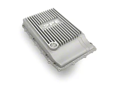 PPE Heavy-Duty Cast Aluminum Transmission Pan; Raw (18-23 Mustang w/ 10R80 Transmission)