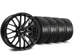 Performance Pack Style Black Wheel and Mickey Thompson Tire Kit; 20x8.5 (05-14 Mustang GT, V6)