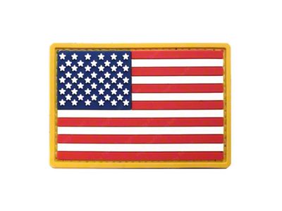 Primo Workz Velcro PVC American Flag Patch; Red, White and Blue