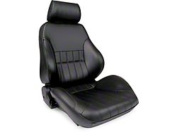 Procar by SCAT Rally Reclining Seat; Black Vinyl; Driver Side (Universal; Some Adaptation May Be Required)