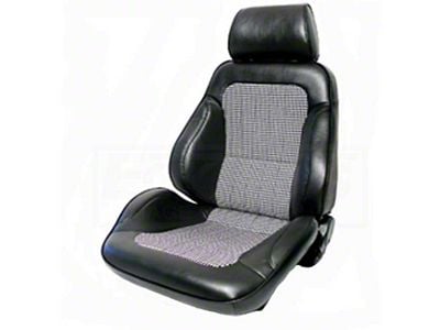 Procar Rally Reclining Seat; Houndstooth; Passenger Side (Universal; Some Adaptation May Be Required)