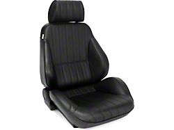Procar Rally XL Reclining Seat; Black Vinyl; Passenger Side (Universal; Some Adaptation May Be Required)