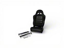 Procar by SCAT Sportmans Series Reclining Seat; Black Vinyl/Black Velour; Passenger Side (Universal; Some Adaptation May Be Required)