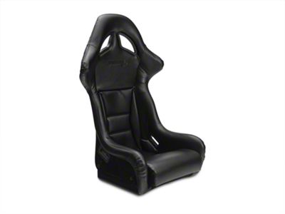 Procar by SCAT Drifter Black Vinyl Fixed Back Seat; Universal (79-14 Mustang)