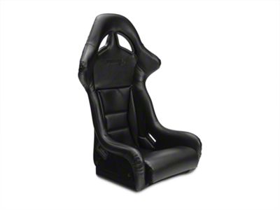 Procar Drifter Black Vinyl Fixed Back Seat; Universal (79-14 Mustang)