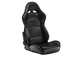 Procar Sportsman Pro Reclining Seat; Black Vinyl (79-14 Mustang)