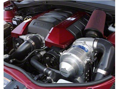 Procharger Stage II Intercooled Supercharger Complete Kit with i-1; Satin Finish (10-15 Camaro SS)