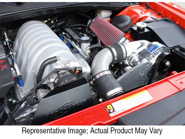 Procharger High Output Intercooled Supercharger Complete Kit with P-1SC-1; Polished Finish (08-10 6.1L HEMI Challenger)