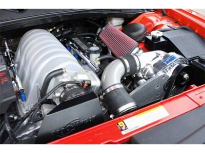 Procharger Stage II Intercooled Supercharger Complete Kit with P-1SC-1; Satin Finish (08-10 6.1L HEMI Challenger)