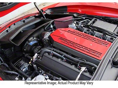 Procharger High Output Intercooled Supercharger Complete Kit with i-1; Polished Finish (14-17 Corvette C7 Stingray)