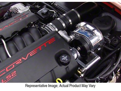 Procharger High Output Intercooled Supercharger Complete Kit with P-1SC-1; Black Finish (05-07 6.0L Corvette C6)