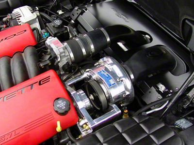 Procharger High Output Intercooled Supercharger Complete Kit with P-1SC-1; Satin Finish (01-04 Corvette C5 Z06)