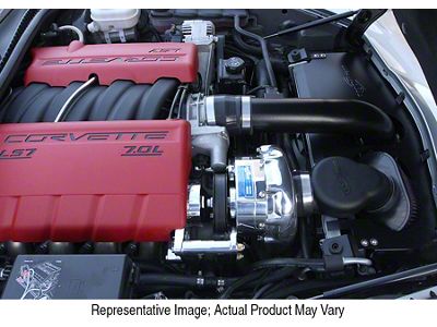 Procharger High Output Intercooled Supercharger Complete Kit with P-1SC-1; Satin Finish (06-13 Corvette C6 Z06)