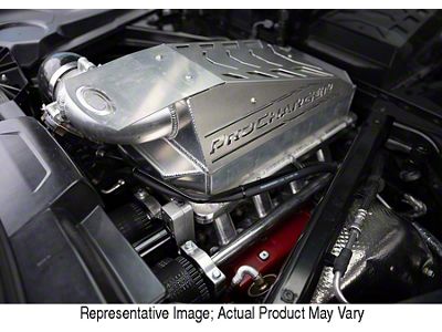 Procharger High Output Intercooled Supercharger Complete Kit with P-1SC-1; Satin Finish (20-25 Corvette C8 Stingray Convertible)