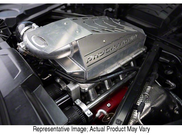 Procharger High Output Intercooled Supercharger Complete Kit with P-1SC-1; Satin Finish (20-24 Corvette C8 Convertible, Excluding Z06)