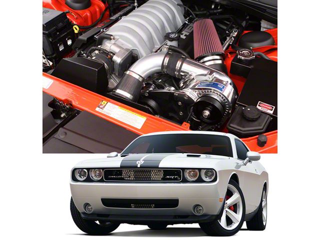 Procharger High Output Intercooled Supercharger Complete Kit with P-1SC-1; Satin Finish (08-10 6.1L HEMI Challenger)