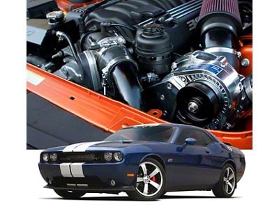 Procharger High Output Intercooled Supercharger Complete Kit with P-1SC-1; Satin Finish (11-14 6.4L HEMI Challenger)