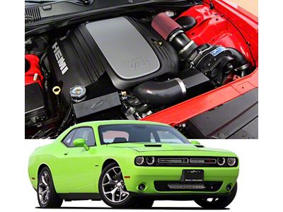 Procharger High Output Intercooled Supercharger Complete Kit with P-1SC-1; Satin Finish (15-23 5.7L HEMI Challenger)