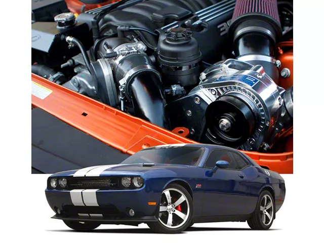 Procharger High Output Intercooled Supercharger Tuner Kit with P-1SC-1; Satin Finish (11-14 6.4L HEMI Challenger)