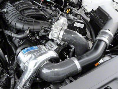 Procharger High Output Intercooled Supercharger Complete Kit with P-1SC-1; Satin Finish (15-17 Mustang V6)