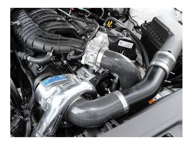 Procharger High Output Intercooled Supercharger Complete Kit with P-1SC-1; Satin Finish (15-17 Mustang V6)