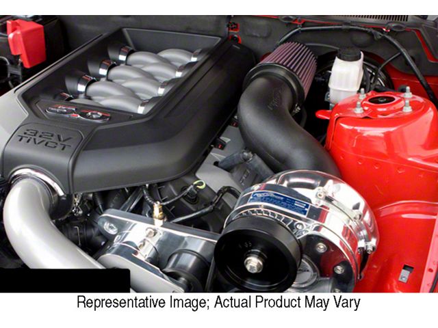 Procharger High Output Intercooled Supercharger Complete Kit with Factory Airbox and P-1SC-1; Satin Finish (11-14 Mustang GT)