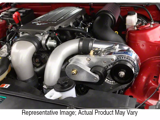 Procharger High Output Intercooled Supercharger Complete Kit with P-1SC-1; Polished Finish (05-10 Mustang GT)