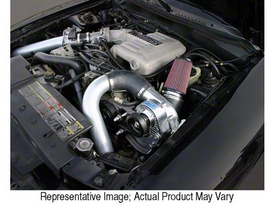 Procharger High Output Intercooled Supercharger Complete Kit with P-1SC; Black Finish (94-95 Mustang GT, Cobra)