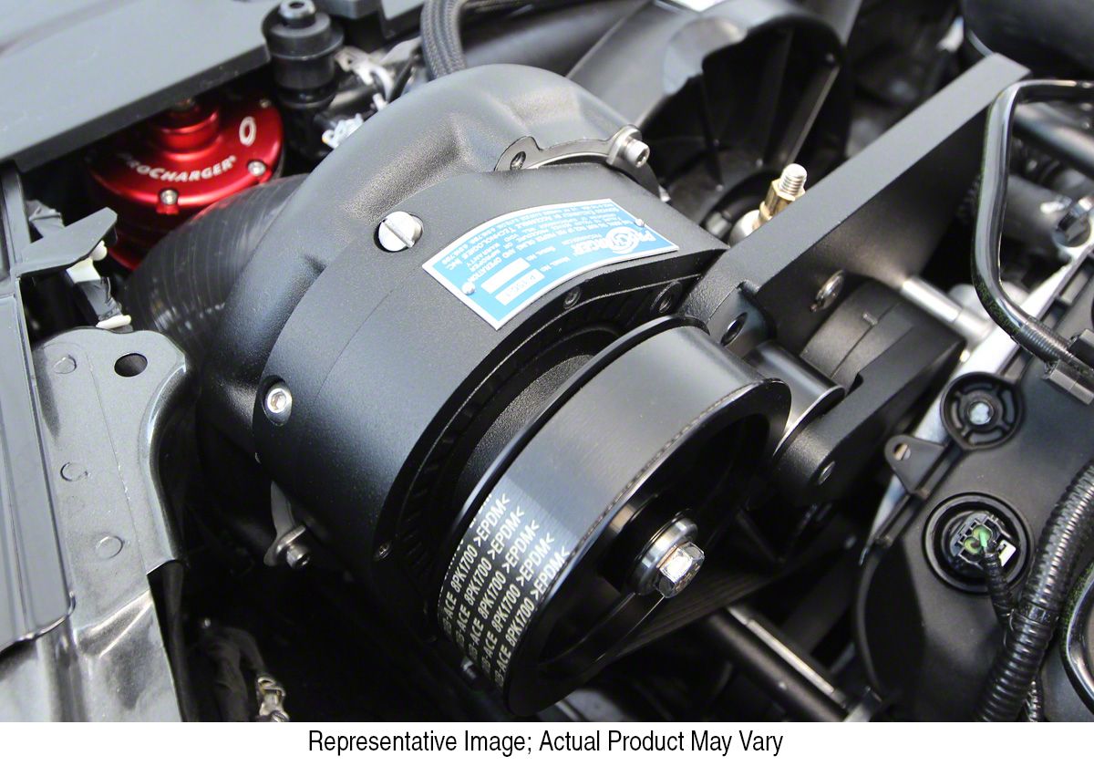 Procharger High Output Intercooled Supercharger Tuner Kit with P-1SC-1; Polished Finish (15-17 Mustang GT)