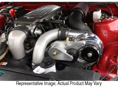 Procharger High Output Intercooled Supercharger Tuner Kit with P-1SC-1; Satin Finish (05-10 Mustang GT)