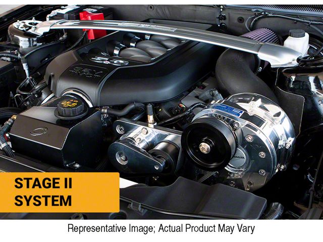 Procharger Stage II Intercooled Supercharger Complete Kit with i-1; Black Finish (11-14 Mustang GT)