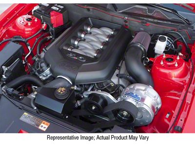 Procharger Stage II Intercooled Supercharger Complete Kit with i-1; Black Finish (12-13 Mustang BOSS 302)