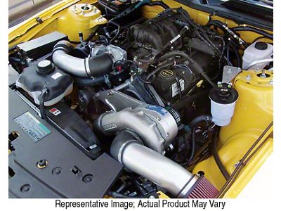 Procharger Stage II Intercooled Supercharger Complete Kit with P-1SC; Satin Finish (05-10 Mustang V6)