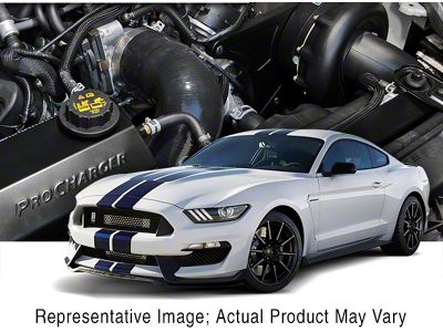 Procharger Stage II Intercooled Supercharger Tuner Kit with P-1SC-1; Black Finish (15-20 Mustang GT350)
