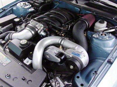 Procharger Stage II Intercooled Supercharger Complete Kit with P-1SC-1; Satin Finish (05-09 Mustang GT)