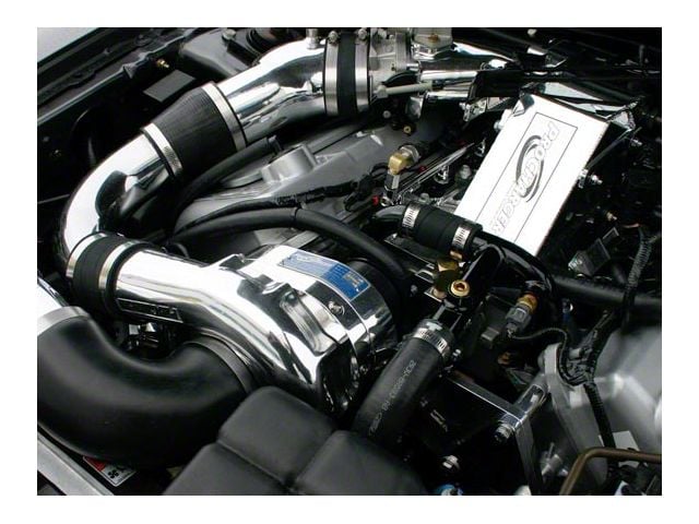 Procharger Stage II Intercooled Supercharger Tuner Kit with F-1A 6-Rib Drive; Satin Finish (03-04 Mustang Cobra)