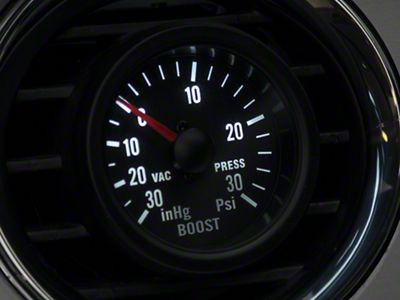 Prosport 52mm Boost Gauge; Mechanical; 30 PSI; Amber/White (Universal; Some Adaptation May Be Required)