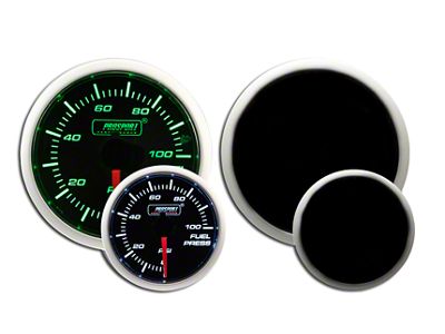 Prosport 52mm Performance Series Fuel Pressure Gauge; Electrical; Green/White (Universal; Some Adaptation May Be Required)