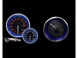 Prosport 52mm Crystal Blue Series Wideband Air Fuel Ratio Gauge with Bosch Sensor; Electrical; Amber/White with Blue Halo Ring (Universal; Some Adaptation May Be Required)