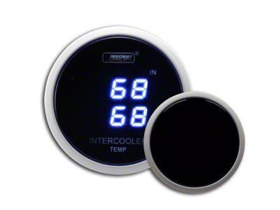 Prosport 52mm Digital Dual Intercooler Air Temperature Gauge; Blue (Universal; Some Adaptation May Be Required)