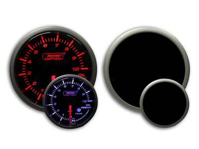 Prosport 52mm Metric Premium Series Oil Pressure Gauge; Electrical; Amber/White (Universal; Some Adaptation May Be Required)