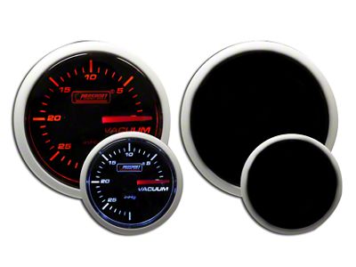 Prosport 52mm Performance Series Vacuum Gauge; Mechanical; Amber/White (Universal; Some Adaptation May Be Required)