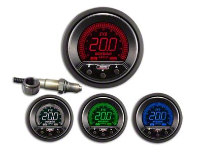 Prosport 52mm Premium EVO Series Evo Digital Wideband Air/Fuel Ratio Gauge; Blue/Red/Green/White (Universal; Some Adaptation May Be Required)