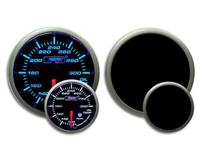 Prosport 52mm Premium Series Oil Temperature Gauge; Electrical; Blue/White (Universal; Some Adaptation May Be Required)